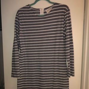 Sail to sable blue and white stripe dress